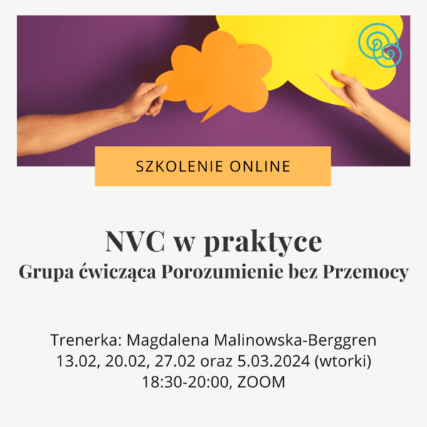 NVC w praktyce. Grupa ćwicząca Porozumienie bez Przemocy Magdalena Malinowska-Berggren